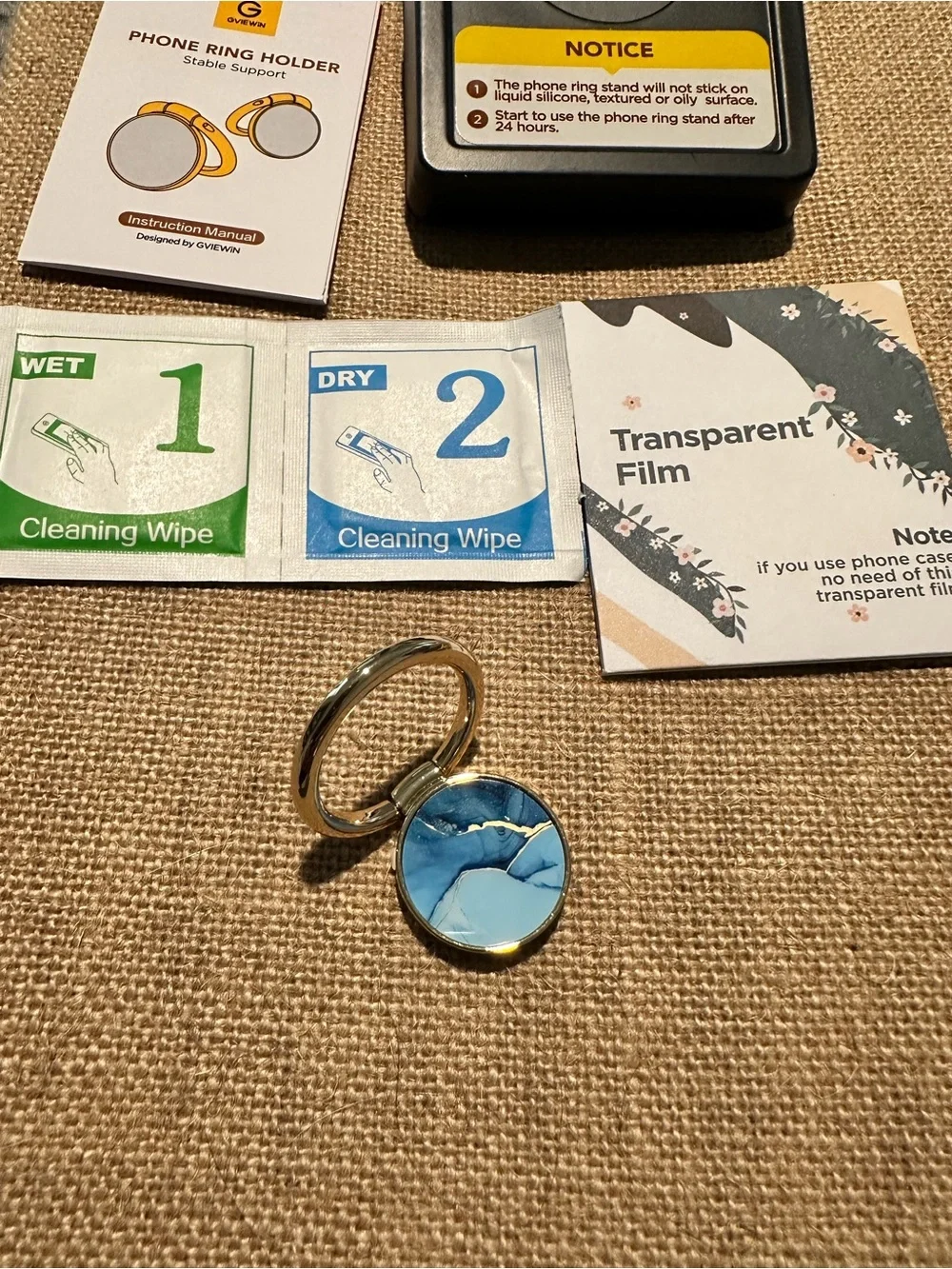 Gviewin Marble/Gold phone loop - BNIB